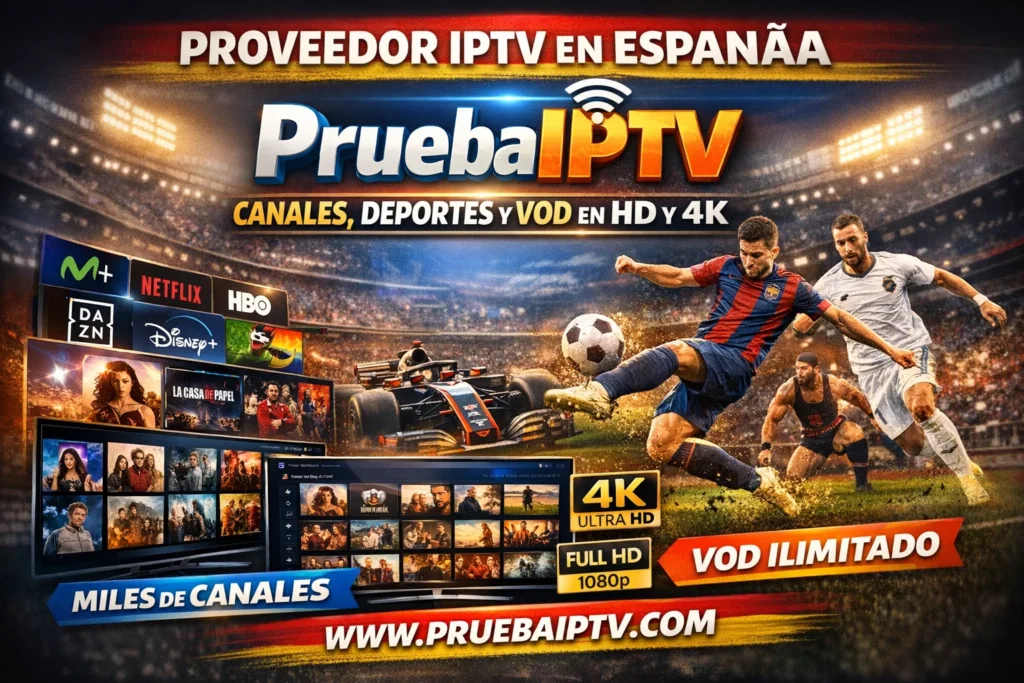 Proveedor IPTV en España Canales, Deportes y VOD en HD y 4K