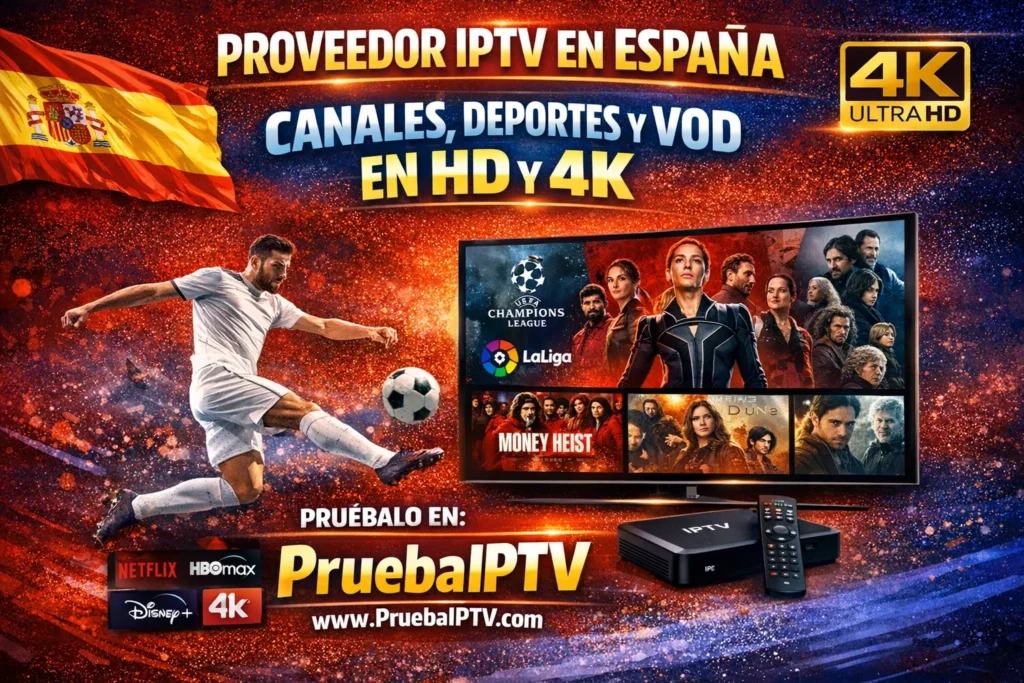 Proveedor IPTV en España Canales, Deportes y VOD en HD y 4K
