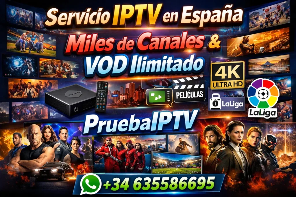 Servicio IPTV en España con Miles de Canales y VOD Ilimitado 4K